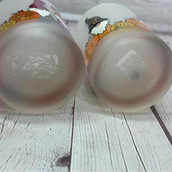culver frosted lowball tumblers barware whiskey gnomes pumpkins fall halloween - Picture 4 of 7